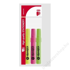 ICO Szövegkiemelő készlet, 1-4 mm, ICO Videotip, 3 különböző szín (TICVTV3) filctoll, marker