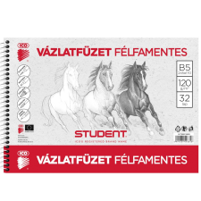 ICO Vázlatfüzet B5 120g. félfamentes Student füzet
