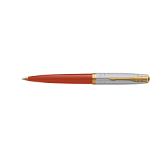 Ico Zrt Parker Royal 51 PREMIUM Golyóstoll, Arany klipsz 2169073 RAGE RED toll