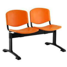  Ida műanyag pad, két személyes, narancssárga irodabútor