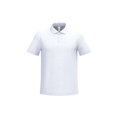 iDeal Basic IB295 férfi galléros pamut piké póló, Ideal White-3XL