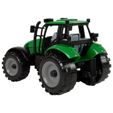  Ideál Farm zöld piros traktor nyitható motorháztetővel autópálya és játékautó