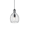 IDEAL LUX AMPOLLA-2 SP1 NERO fekete függesztett lámpa (IDE-148151) E27 1 izzós IP20