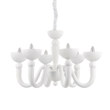 IDEAL LUX BON BON SP6 fehér csillár (IDE-093994) E14 6 izzós IP20 világítás