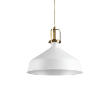 IDEAL LUX Eris fehér-sárgaréz függesztett lámpa (IDE-238135) E27 1 izzós IP20 világítás