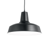 IDEAL LUX MOBY SP1 NERO fekete függesztett lámpa (IDE-093659) E27 1 izzós IP20