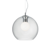 IDEAL LUX NEMO CLEAR SP1 D30 króm függesztett lámpa (IDE-052809) E27 1 izzós IP20