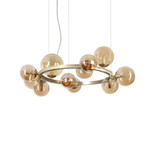 IDEAL LUX Perlage sárgaréz-átlátszó függesztett lámpa (IDE-322773) G9 11 izzós IP20 világítás