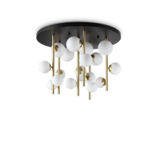 IDEAL LUX Perlage sárgaréz-átlátszó mennyezeti lámpa (IDE-328393) G9 18 izzós IP20 világítás