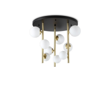 IDEAL LUX Perlage sárgaréz-átlátszó mennyezeti lámpa (IDE-328423) LED 9 izzós IP20 világítás