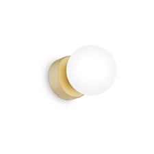 IDEAL LUX Perlage sárgaréz-fehér fali lámpa (IDE-292410) G9 1 izzós IP20 világítás
