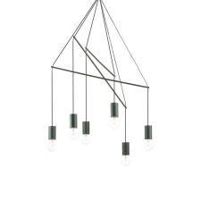 IDEAL LUX Pop fekete függesztett lámpa (IDE-158815) E27 6 izzós IP20 világítás