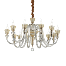 IDEAL LUX STRAUSS SP12 arany csillár (IDE-140612) E14 12 izzós IP20 világítás