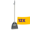 Ideal Műanyag partvis hosszúnyelű szemeteslapáttal 110cm Szürke (Karton - 12 db)