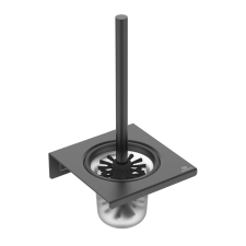Ideal Standard ALU+ Fali wc kefe tartó szett Silk Black takarító és háztartási eszköz