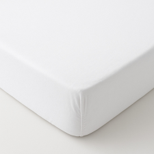 idealisotthon Pamut jersey gumis lepedő, fehér, 160x200 cm lakástextília