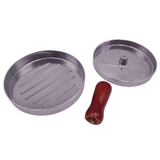 IdeallStore® kézi burgerprés, Exquisite Chef, alumínium, 11,5 cm, ezüst kerti sütés és főzés