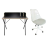 IdePar Luna Black Íróasztal és Roma Ergonomikus Szék - 90x50 cm