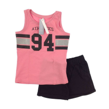 Idexe kislány sportos rózsaszín-fekete ruhaszett - 122 gyerek ruha szett