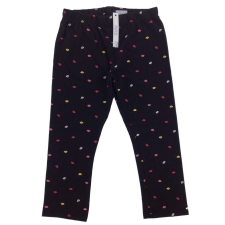 IDEXE lány puszi mintás fekete leggings - 146 gyerek nadrág