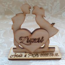  Ifjú Pár Köszönetajándék és Stílusos Ültetőkártya 2 az 1-ben dekorációs kellék