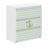 Ifjúsági 3 fiókos Komód - Zsiráf #fehér-zöld