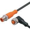 ifm Electronic EVC053 Összekötő vezeték Dugó, egyenes, Alj, hajlított 2 m Pólusszám: 3, 5 1 db (EVC053)