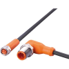 ifm Electronic EVC364 Összekötő vezeték Dugó, hajlított, Alj, egyenes 0.3 m Pólusszám: 3, 3 1 db (EVC364)