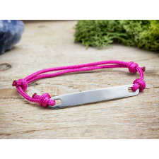 Ígéret egyedi lapbetétes pink microcord karkötő karkötő