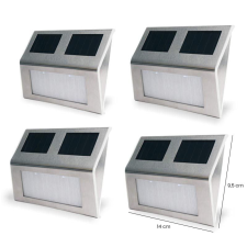 IHO-484 4 db falra szerelhető kültéri napelemes lámpa világítás