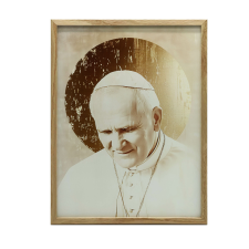 II. JÁNOS PÁL PÁPA PORTRÉJA VÁSZONRA KERETTEL 70x100 CM grafika, keretezett kép