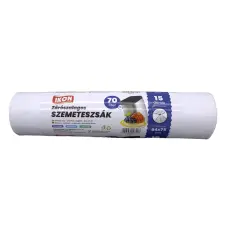 Ikon szemeteszsák 15db/roll zárószalagos 70l (64x75cm) gyümölcs illat fehér tisztító- és takarítószer, higiénia