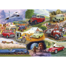 Ikonikus közlekedési eszközök 1000 darabos puzzle puzzle, kirakós