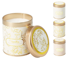  Illat gyertya fém tégelyben D7x8cm dekorációs kellék