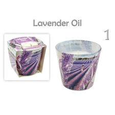 Illatos gyertya pohárban Lavender Kiss 8,5cm 2féle illatban gyertya
