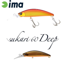  Ima Sukari 60 Deep 60mm 8g 002 Gold Black wobbler csali