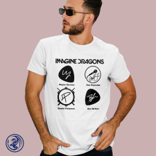  Imagine Dragons - Autogram férfi póló ajándéktárgy