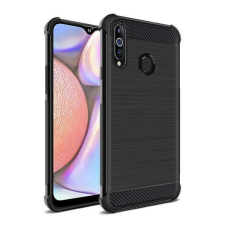 IMAK SAMSUNG Galaxy A20s (SM-A207F), IMAK VEGA CARBON szilikon mobiltok, FEKETE tok és táska