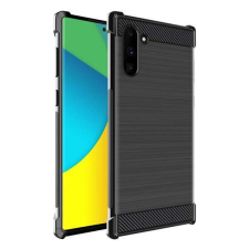 IMAK SAMSUNG Galaxy Note10, Note10 5G, IMAK VEGA CARBON szilikon mobiltok, FEKETE tok és táska