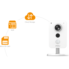 IMOU ip wifi csempekamera - cube (4mp, 2,8mm, h265, ir10m, mikrofon, hangszóró, microsd, dc12v1a) ipc-k42p megfigyelő kamera