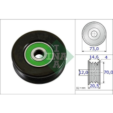 INA Feszítőgörgő, hosszbordás szíj INA 531 0852 10 kormányvezérlő és kiegészítői