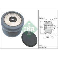 INA generátor szabadonfutó INA 535 0364 10 autóalkatrész