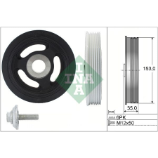 INA Szíjtárcsa készlet, forgattyús tengely INA 544 0104 20 autóalkatrész