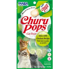  Inaba Cat Churu Pops - tonhal, csirkével 4 x (4 x 15 g) jutalomfalat macskáknak