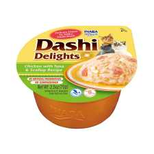 Inaba Cat Dashi Delights nedves macskaeledel - csirke, tonhal & fésűkagyló 70 g macskaeledel