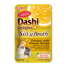 Inaba Dashi Delights Silky Broth nedves macskaeledel - csirke sajttal 40 g macskaeledel
