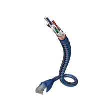 Inakustik Premium SF-UTP CAT6 Patch kábel 3m Kék kábel és adapter