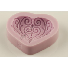  Indával díszített szív szilikon fondant forma sütés és főzés