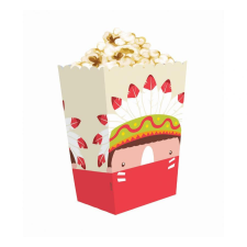 Indián Party papír popcorn doboz 19 cm 4 db-os jelmez