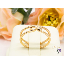  Indra antiallergén egyszerű kétsoros kis köves gyűrű-18K gyűrű